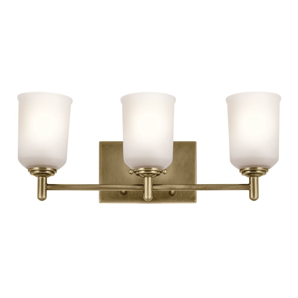 Image 4 Shailene 21" 3-Light Vanity Light in Natural Brass more views