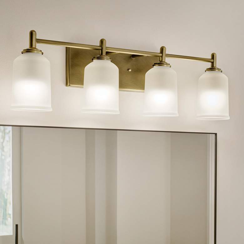 Image 1 Shailene 29.75" 4-Light Vanity Light in Natural Brass