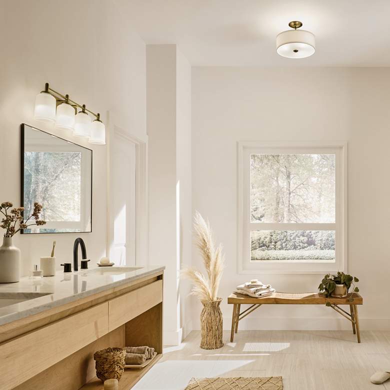 Image 7 Shailene 29.75" 4-Light Vanity Light in Natural Brass more views