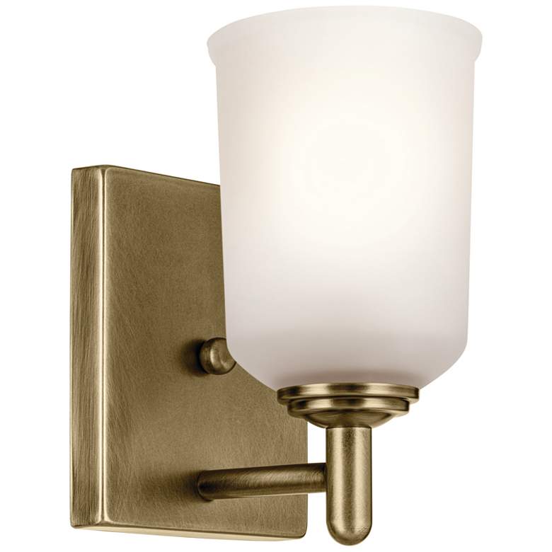 Image 1 Shailene 5 inch 1-Light Wall Sconce in Natural Brass