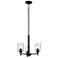 Shailene Black Round Clear Mini Chandelier 3Lt