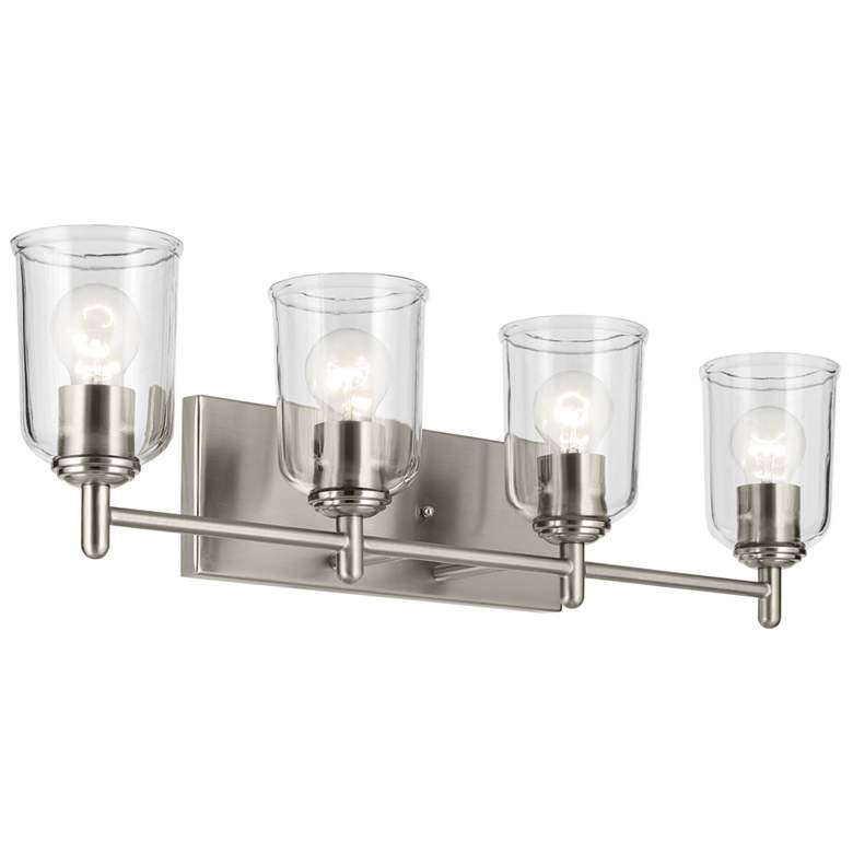 Image 1 Shailene Brushed Nickel Linear Clear Bath 4Lt