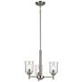 Shailene Brushed Nickel Round Clear Mini Chandelier 3Lt