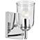 Shailene Chrome Bell Clear Wall Sconce 1Lt
