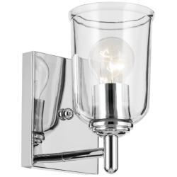 Shailene Chrome Bell Clear Wall Sconce 1Lt