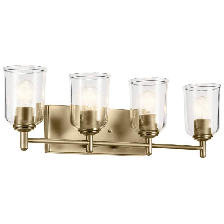 Image 1 Shailene Natural Brass Linear Clear Bath 4Lt