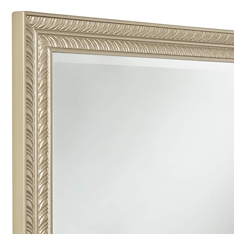 Image 3 Shaina Champagne Gold Wood 24" x 40" Rectangular Wall Mirror more views
