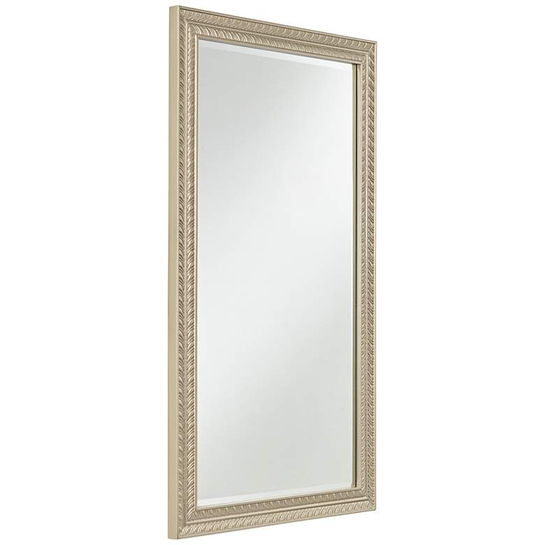 Image 6 Shaina Champagne Gold Wood 24" x 40" Rectangular Wall Mirror more views