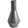 Shaker Reactive Glaze Graphite Gray 20 1/2"H Decorative Vase