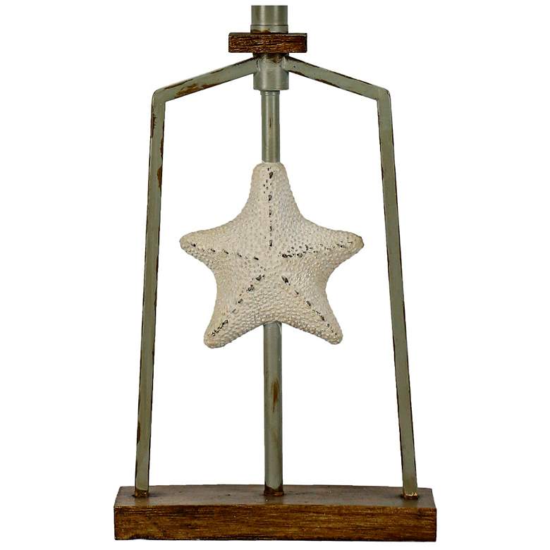 Image 2 Shale Antique Brown and White Starfish Table Lamps Set of 2 more views