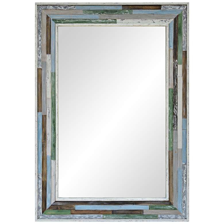 Image 1 Shale Multi-Color Wood 34 inch x 46 inch Wall Mirror
