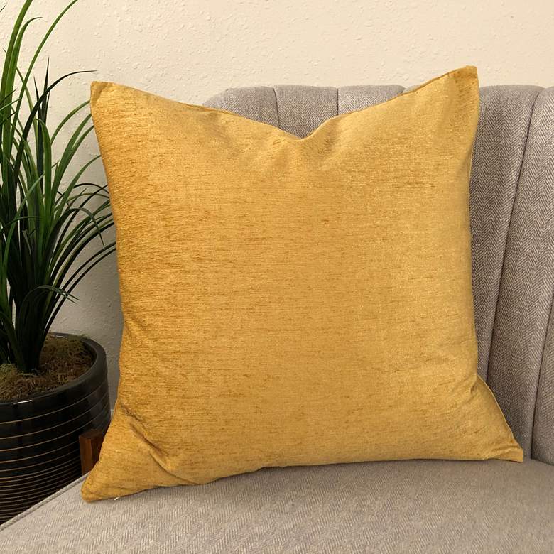 Image 1 Shalimar Mustard 20 inch Square Decorative Pillow