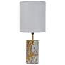 Shalom Jade and Brass Cylinder 18 1/2"H Accent Table Lamp