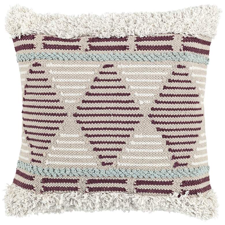Image 1 Shana Cabernet Multi-Color 22 inch Square Decorative Pillow