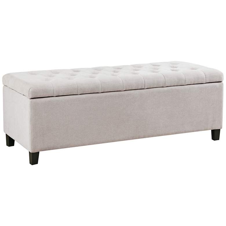 Image 2 Shandra II 49" Wide Natural Tufted Top Storage Bench