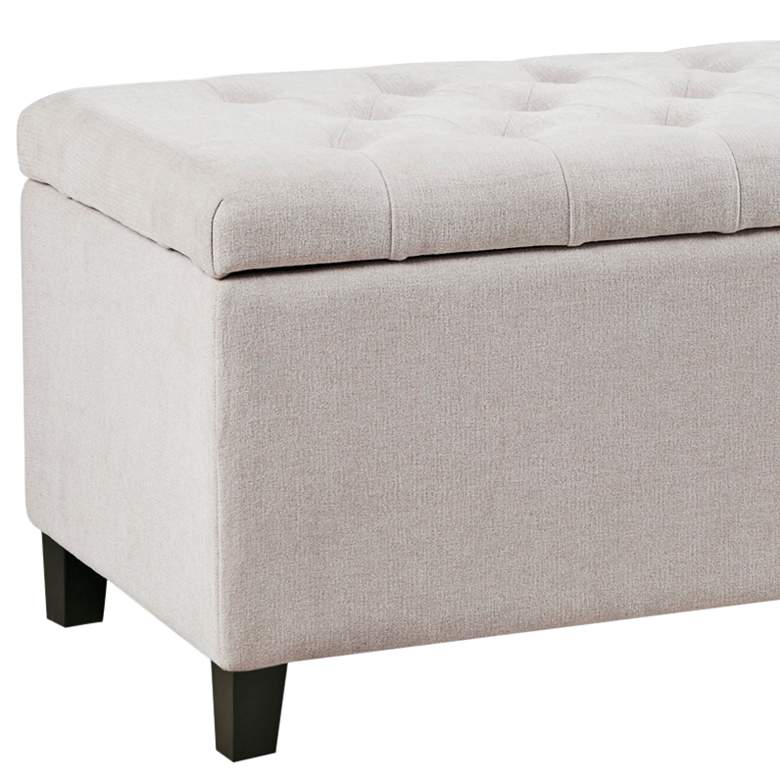 Image 3 Shandra II 49" Wide Natural Tufted Top Storage Bench more views