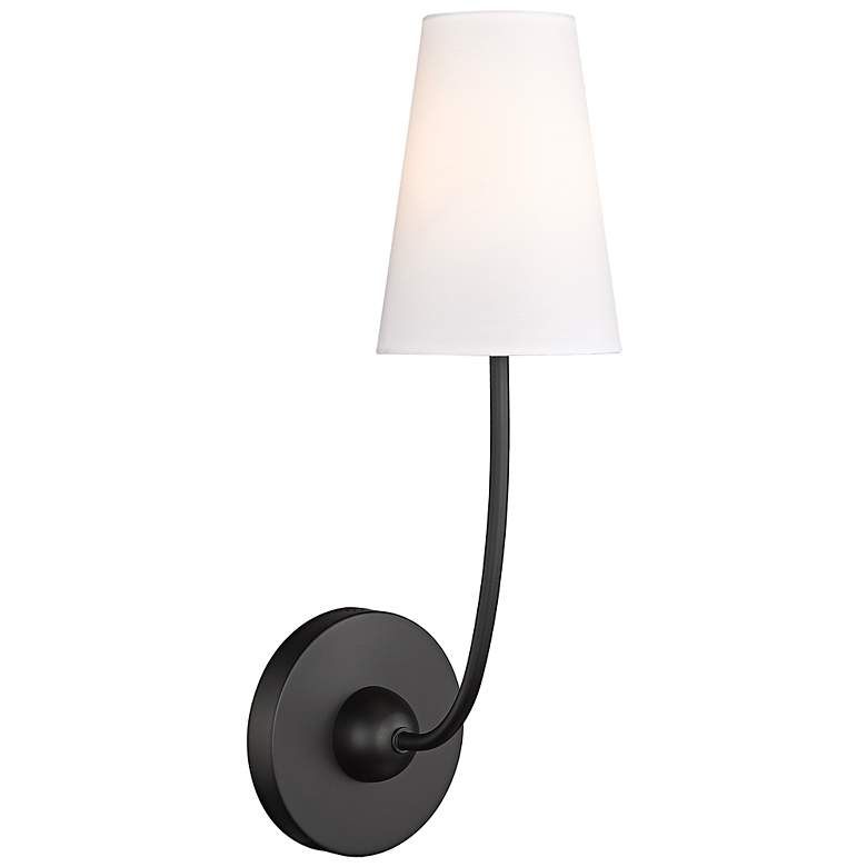 Image 2 Shannon 17" High Matte Black Wall Sconce