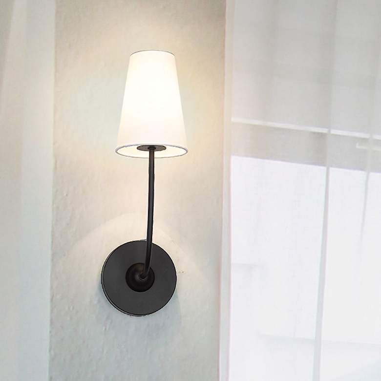 Image 1 Shannon 17" High Matte Black Wall Sconce