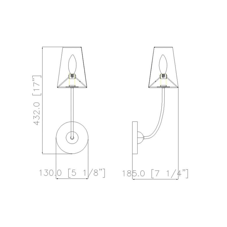 Image 3 Shannon 17" High Matte Black Wall Sconce more views