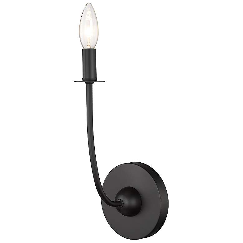 Image 5 Shannon 17" High Matte Black Wall Sconce more views