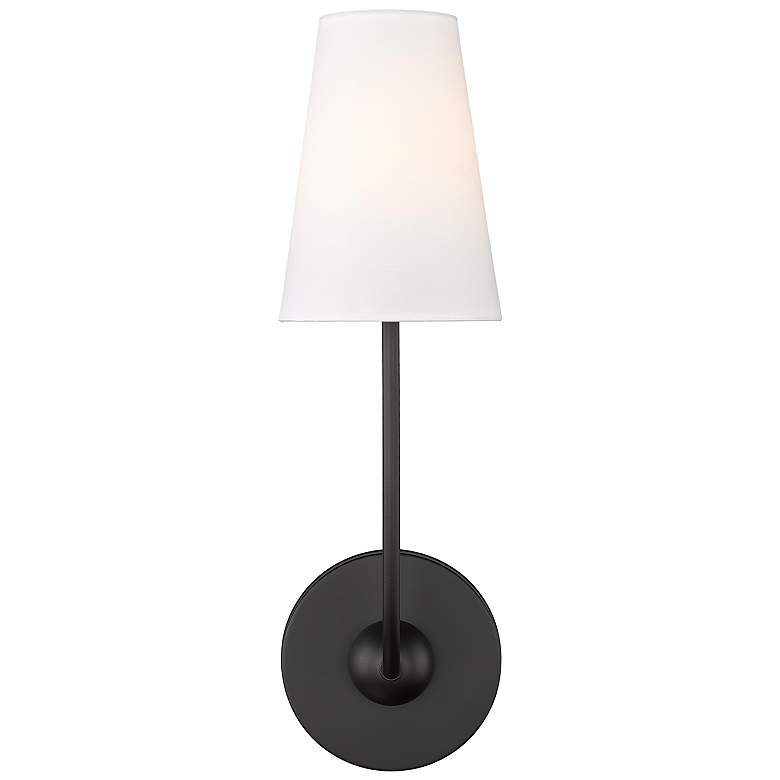 Image 6 Shannon 17" High Matte Black Wall Sconce more views
