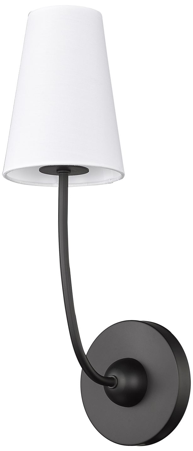 Shannon 17" High Matte Black Wall Sconce