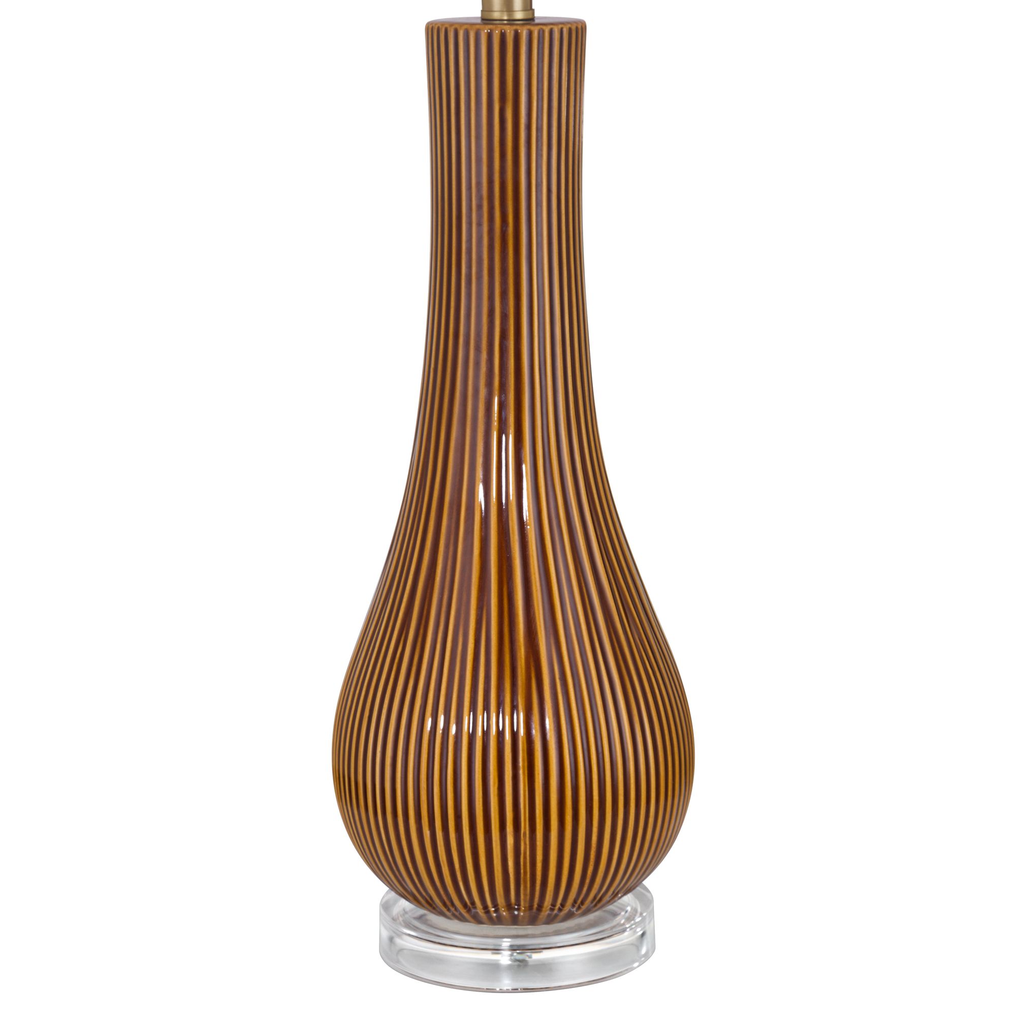 Image 5 Shannon 30 1/2" High Brown Stripe Ceramic Gourd Table Lamp Set of 2 more views