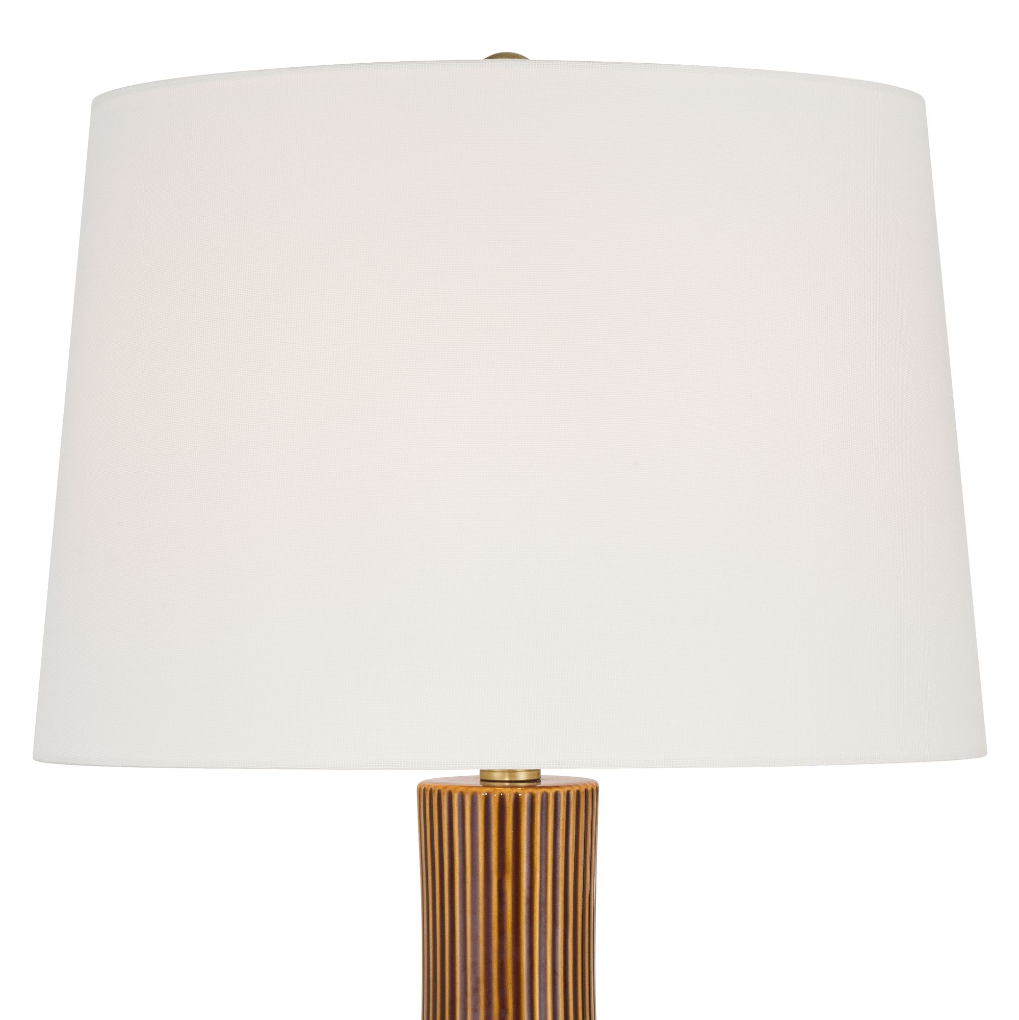 Image 3 Shannon 30 1/2" High Brown Stripe Ceramic Gourd Table Lamp more views