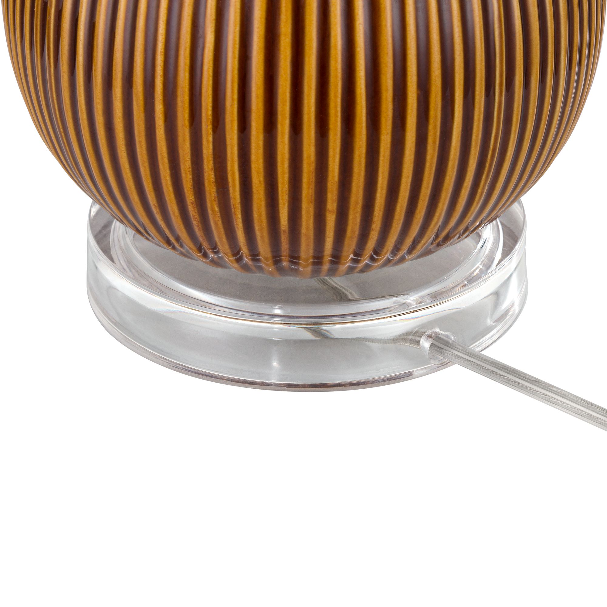 Image 7 Shannon 30 1/2" High Brown Stripe Ceramic Gourd Table Lamp more views