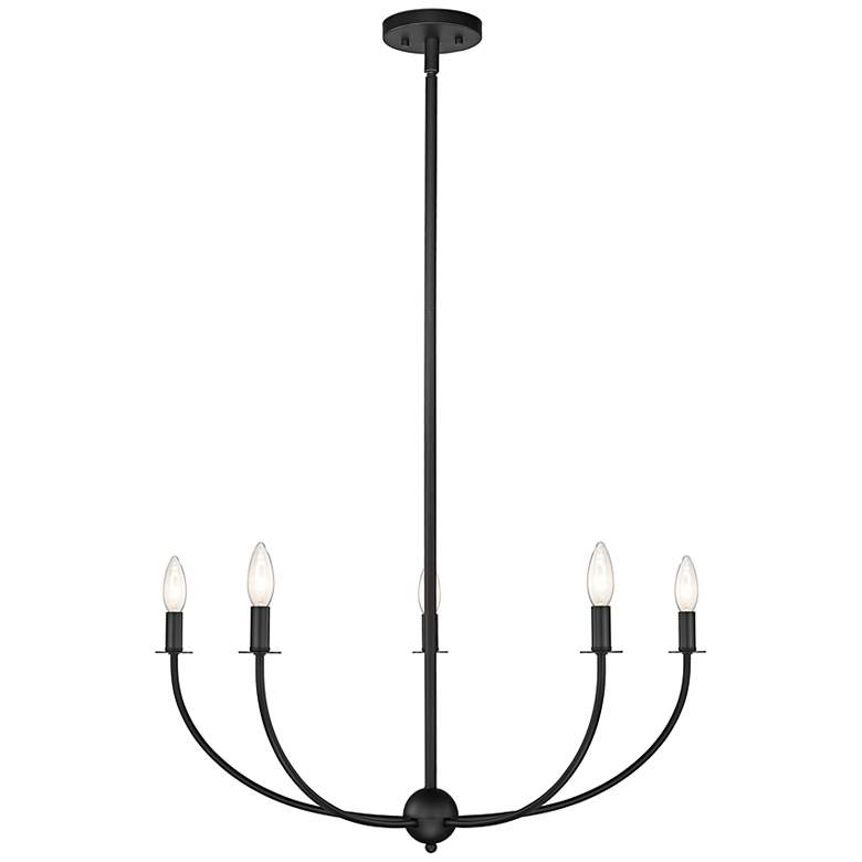 Image 7 Shannon 32" Wide Matte Black 5-Light Chandelier more views