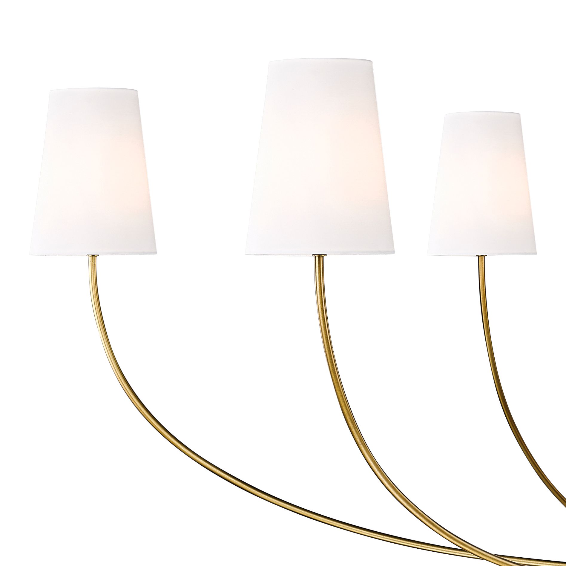 Image 4 Shannon 62" Wide Rubbed Brass 6-Light Chandelier more views