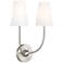 Shannon by Z-Lite Brushed Nickel 2 Light Wall Sconce