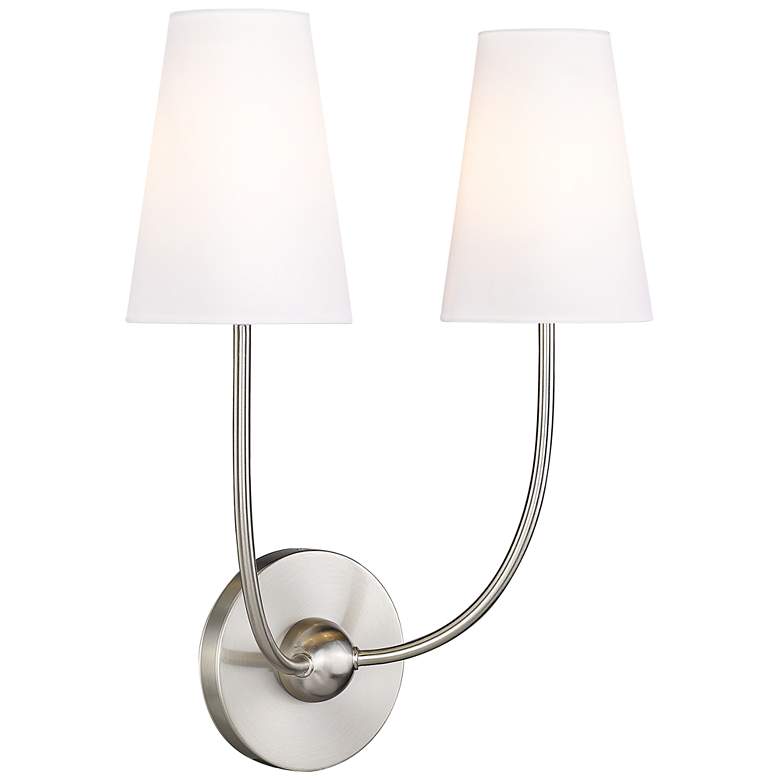 Image 1 Shannon by Z-Lite Brushed Nickel 2 Light Wall Sconce