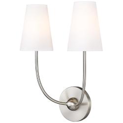 Shannon by Z-Lite Brushed Nickel 2 Light Wall Sconce