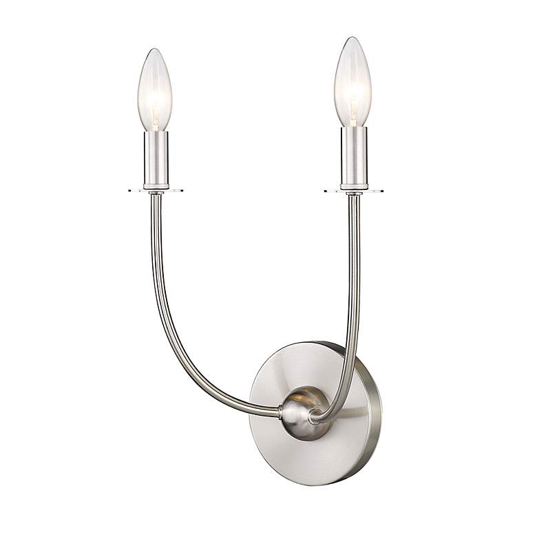 Image 5 Shannon by Z-Lite Brushed Nickel 2 Light Wall Sconce more views