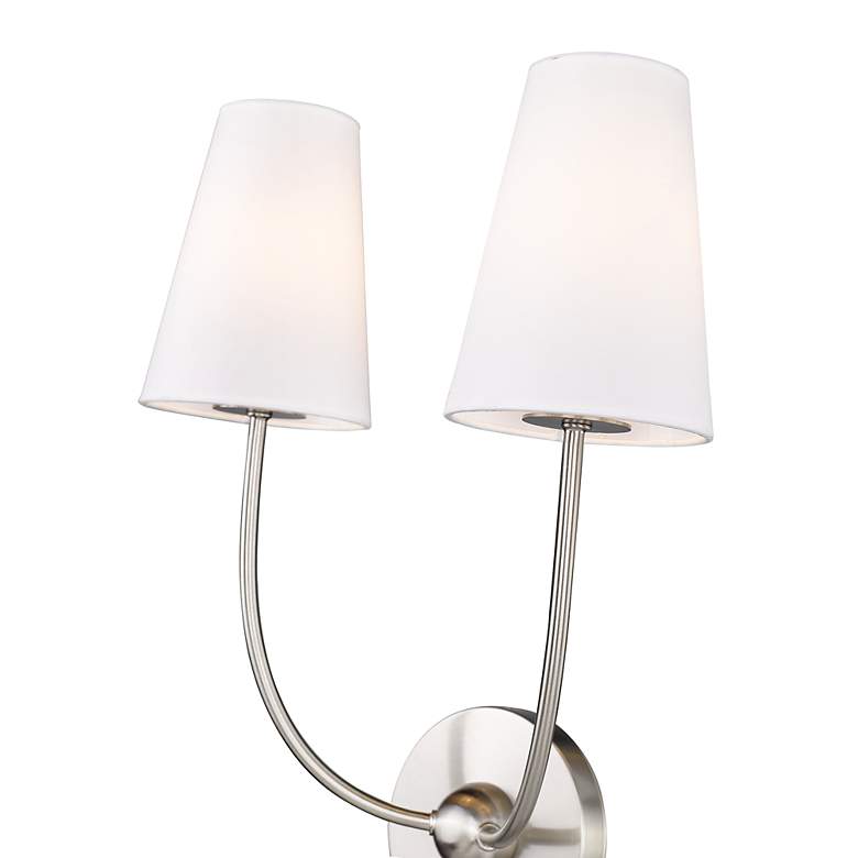 Image 7 Shannon by Z-Lite Brushed Nickel 2 Light Wall Sconce more views