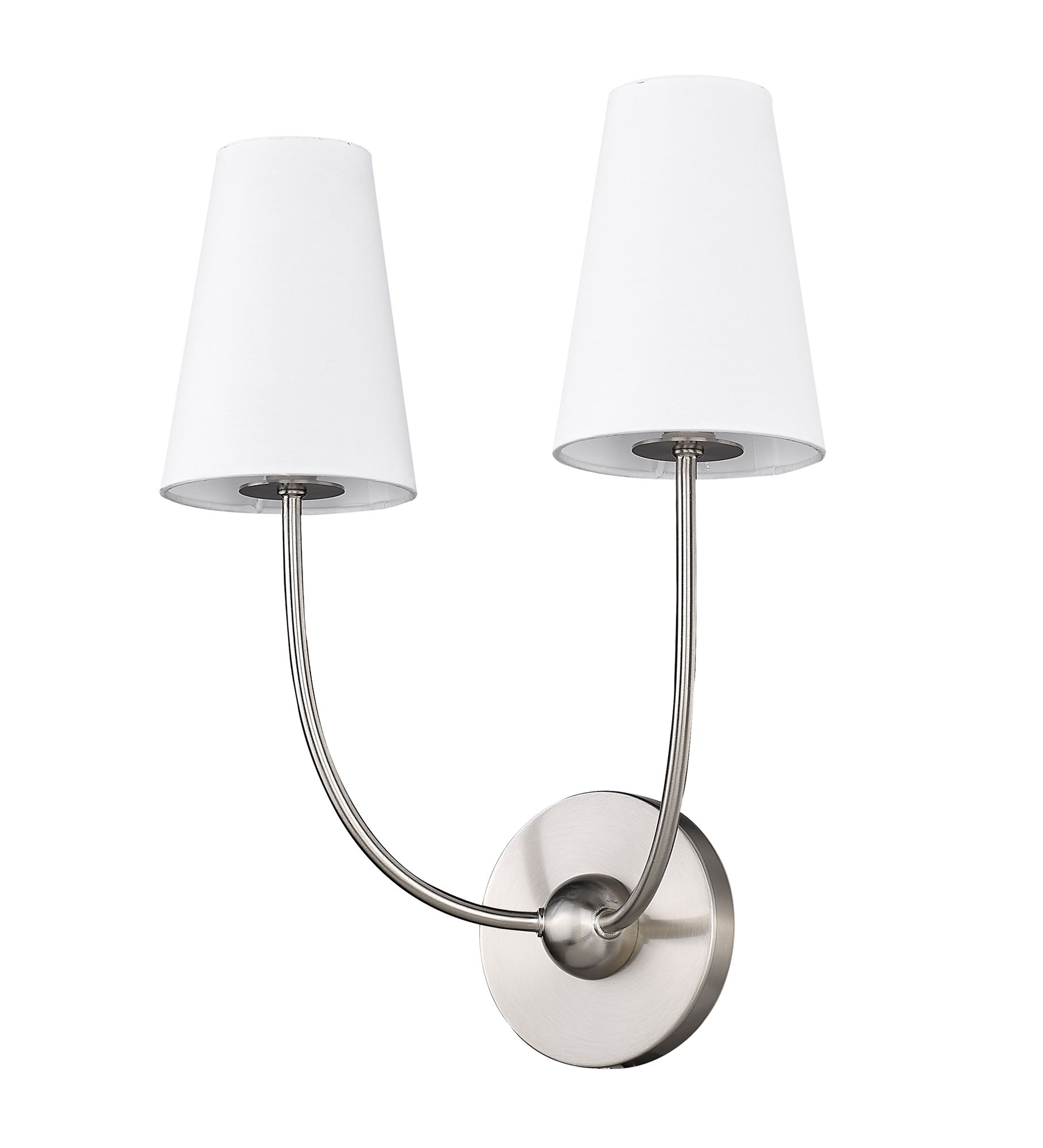 Shannon by Z-Lite Brushed Nickel 2 Light Wall Sconce