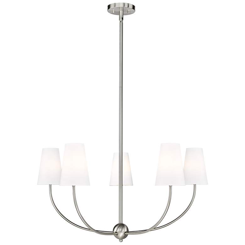 Image 1 Shannon by Z-Lite Brushed Nickel 5 Light Chandelier
