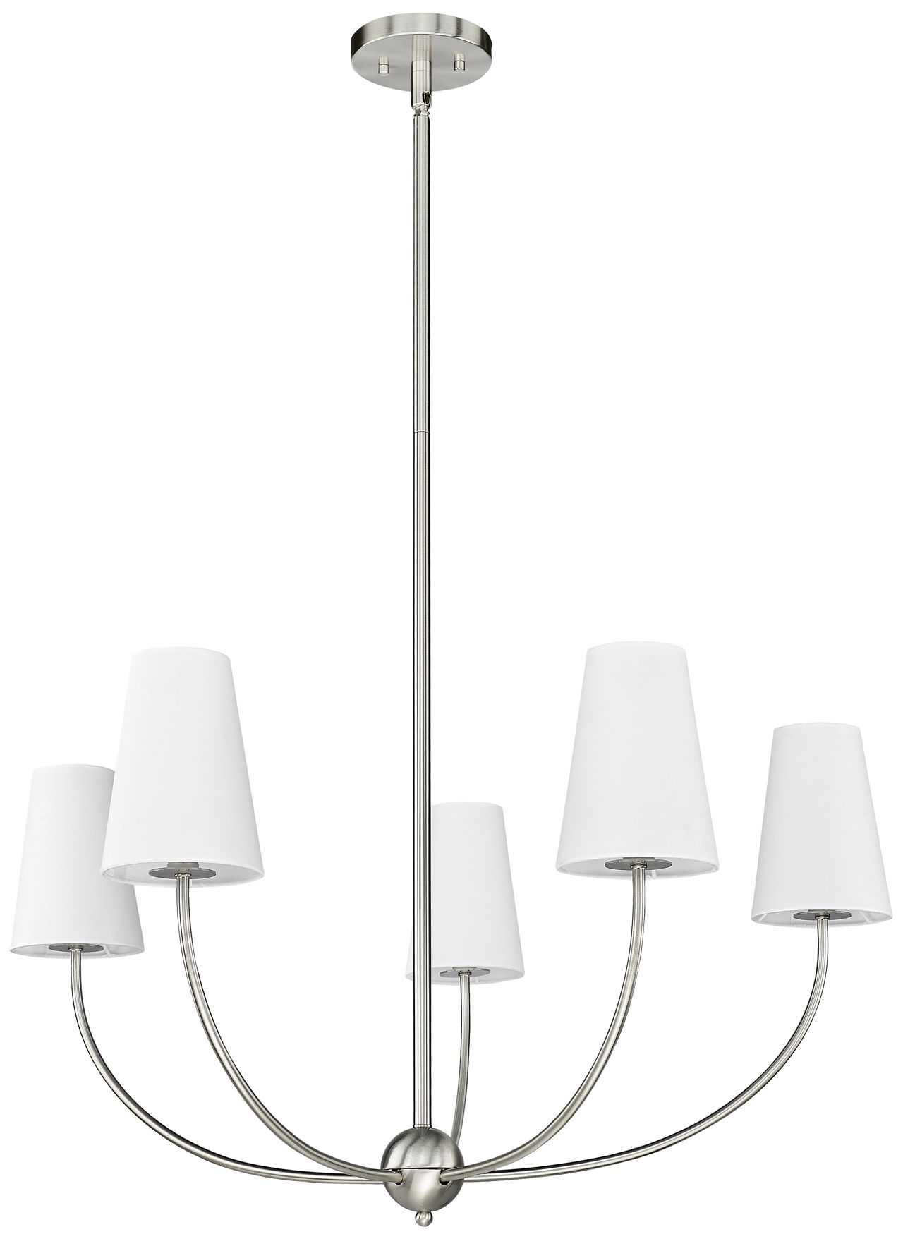 Image 7 Shannon by Z-Lite Brushed Nickel 5 Light Chandelier more views