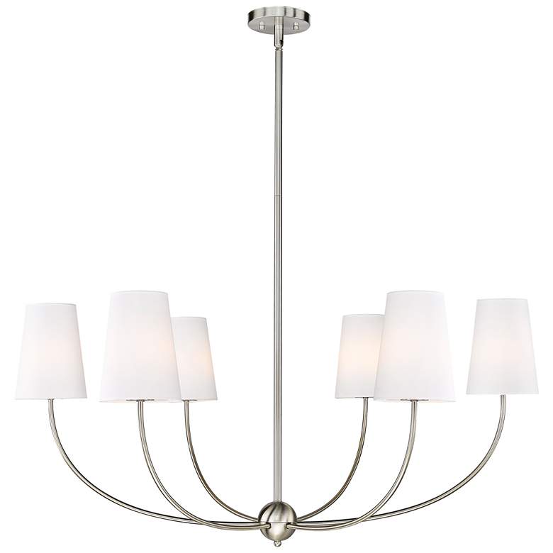 Image 1 Shannon by Z-Lite Brushed Nickel 6 Light Chandelier