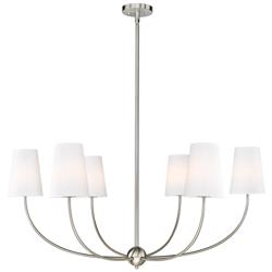 Shannon by Z-Lite Brushed Nickel 6 Light Chandelier