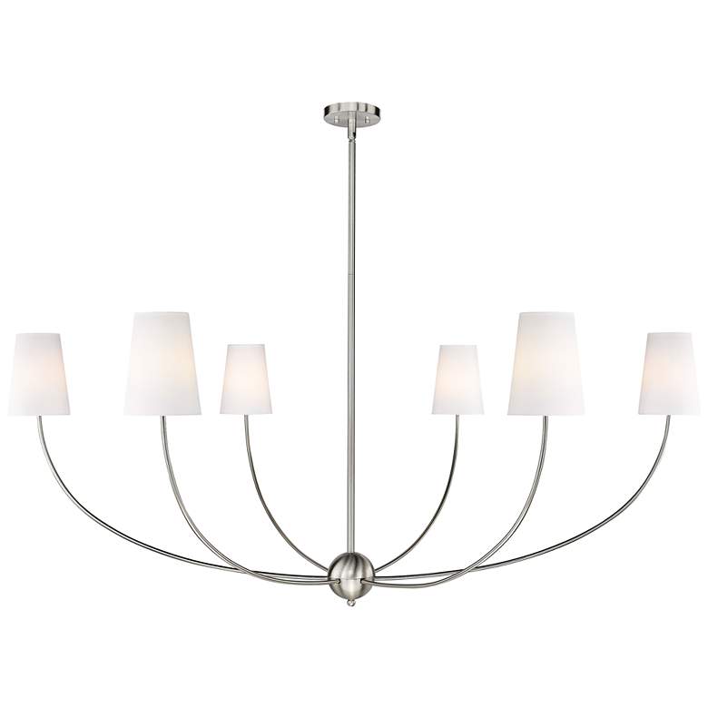 Image 1 Shannon by Z-Lite Brushed Nickel 6 Light Chandelier