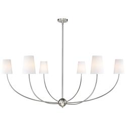 Shannon by Z-Lite Brushed Nickel 6 Light Chandelier