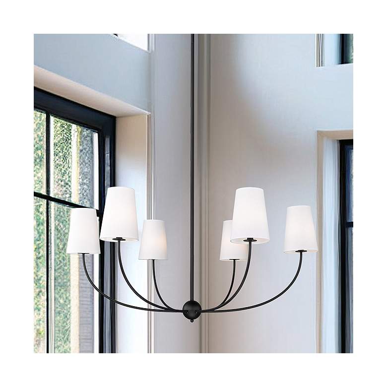 Image 1 Shannon by Z-Lite Matte Black 6 Light Chandelier