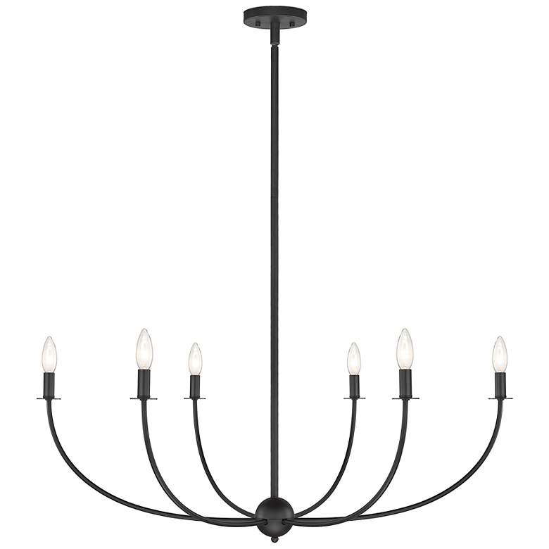 Image 5 Shannon by Z-Lite Matte Black 6 Light Chandelier more views