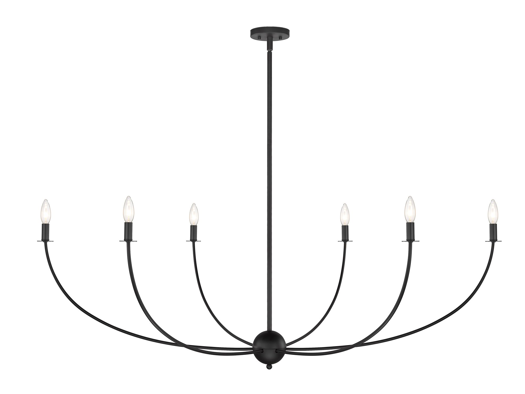 Image 4 Shannon by Z-Lite Matte Black 6 Light Chandelier more views