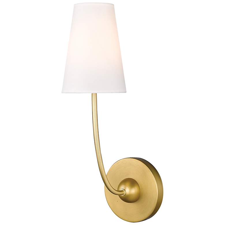 Image 1 Shannon by Z-Lite Rubbed Brass 1 Light Wall Sconce