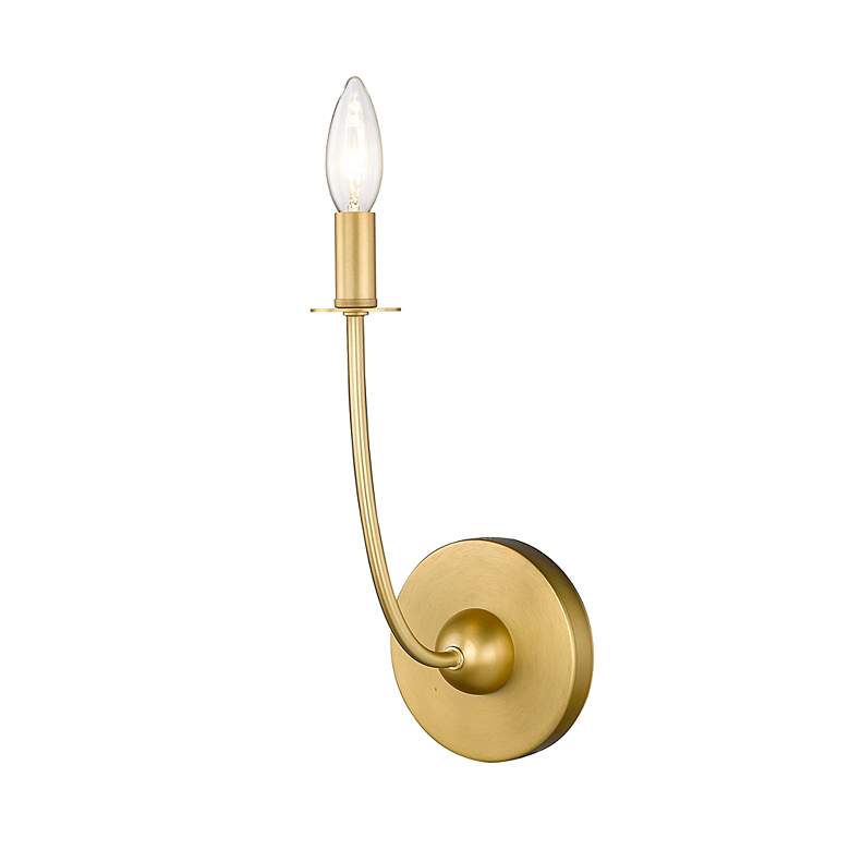 Image 5 Shannon by Z-Lite Rubbed Brass 1 Light Wall Sconce more views