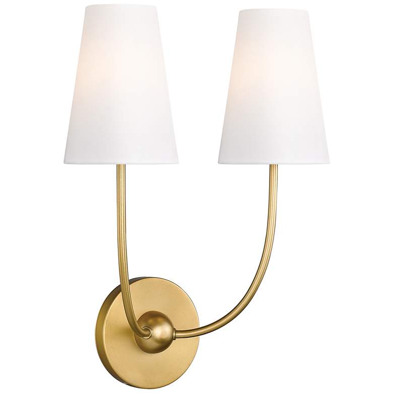 Image 1 Shannon by Z-Lite Rubbed Brass 2 Light Wall Sconce