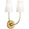 Shannon by Z-Lite Rubbed Brass 2 Light Wall Sconce